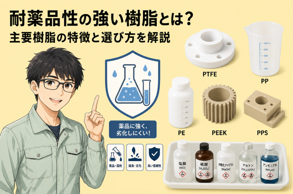 耐薬品性の強い樹脂とは?主要樹脂の特徴と選び方を解説