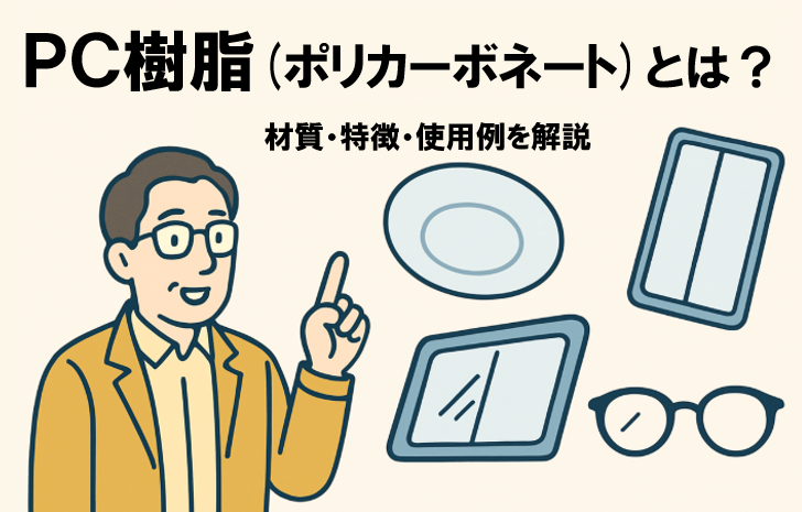 PC樹脂(ポリカーボネート)とは？材質・特徴・使用例を解説
